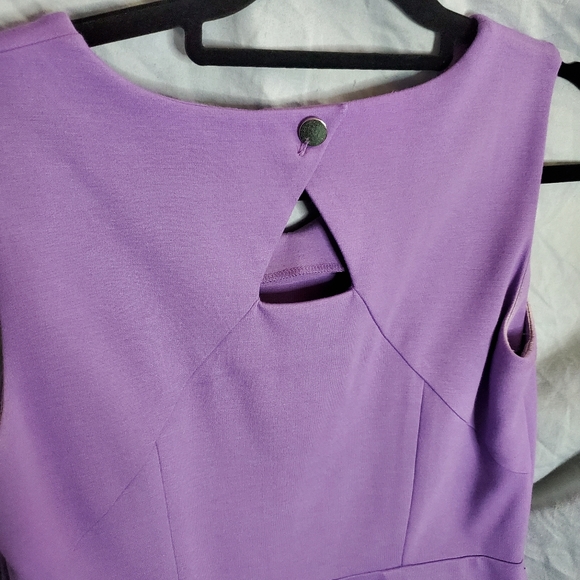 Talbots Sheath v-neck dress purple Size small 4p - Picture 8 of 12